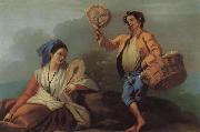 Jose  del Castillo The Seller of Fans oil painting reproduction